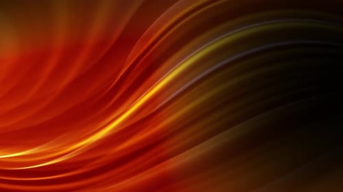 Fluid Abstract Red Orange Glowing Waves Background