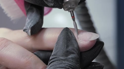 Cleaning the Nail of the Hand with a Milling Machine Hardware Combined Manicure Manicure Care