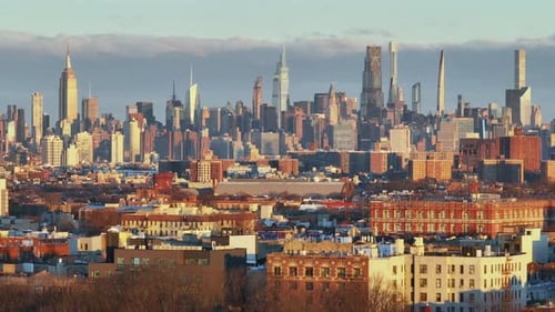 Aerial view of the New York City skyline