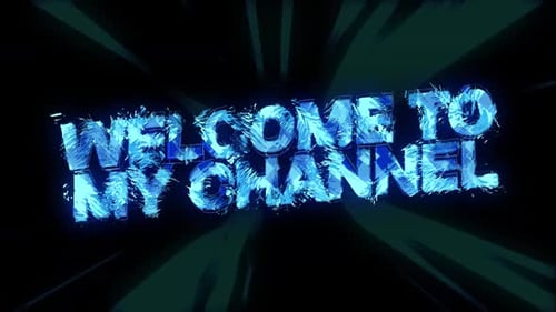 Welcome To My Channel Distorted Title With Shaky Line Background