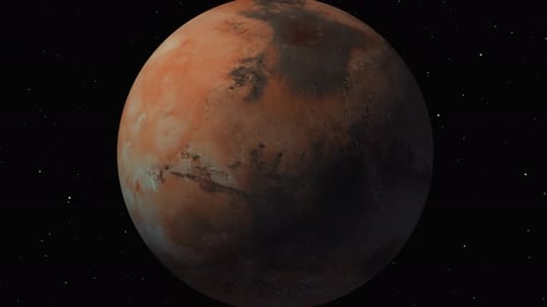 mars planet and moon . mars rotation