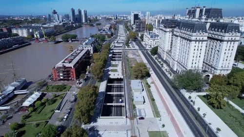 Buenos Aires Argentina. Downtown landscape of tourism landmark city.