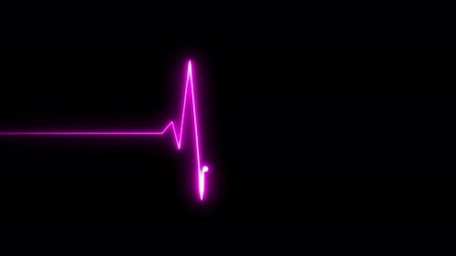 Animation der Herzschlaglinie. Zeigt den Herzpuls auf dem Bildschirm.