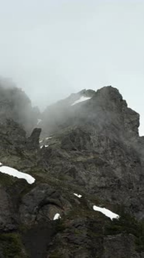Misty Mountain Peaks. British Columbia, Canada.