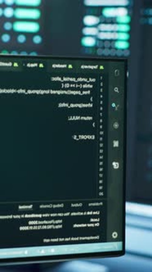 Écran de code de composition vertical prenant en charge le flux de programmation du hub de serveur