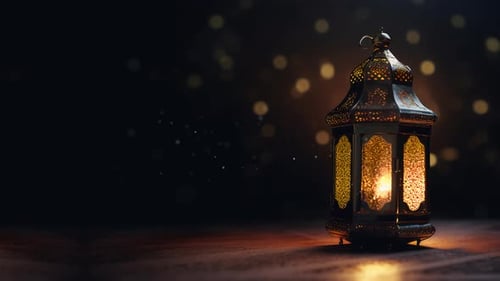 Hintergrundschleife mit Ramadan-Laterne