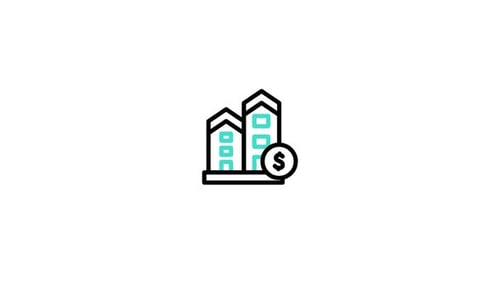 Icono animado de edificios