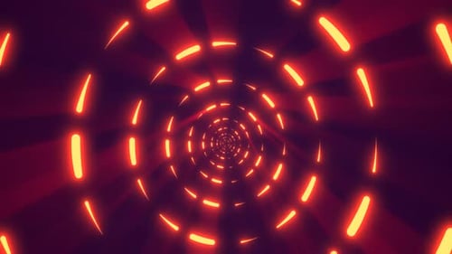 Gelbe Energie digitale Kreise Tunnelrahmen aus Linien, futuristisch, magisch, leuchtend hell.