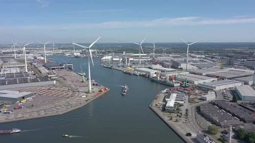 Aerial view of Antwerp, Belgium