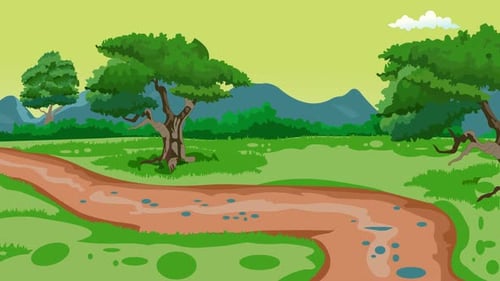 Day To Night Cartoon Animation Effect, Cartoon Sky View Vector Animation