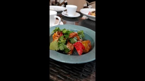 Delicious Salad in Restaurant Setting