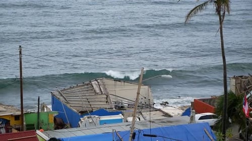 Hurricane Destruction in San Juan Puerto Rico