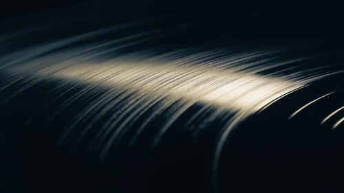 Rotating Vinyl Record