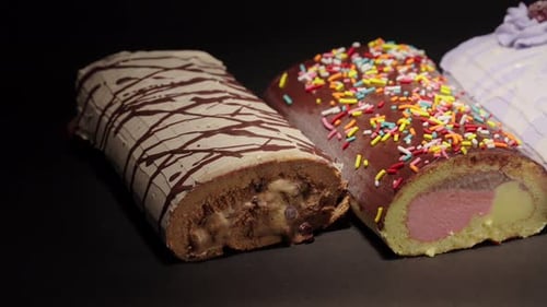 Delicious Variety of Flavored Roll Cakes