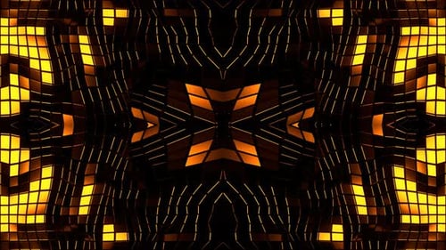 Goldener Wechselgitter-Abstraktionshintergrund Vj Loop In 4K