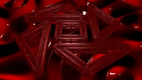 Fond rouge avec forme et plasma, réflexion, rendu 3D, design unique, exclusif