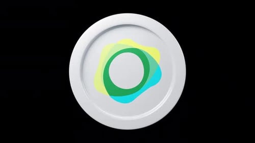 Pax Dollar USDP coin 3d rotage 360 degrees in black bg Cryptocurrency token seemless loop