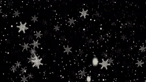 Neve caindo sobre fundo transparente.