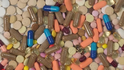 Variety of Pills, Capsules, and Tablets