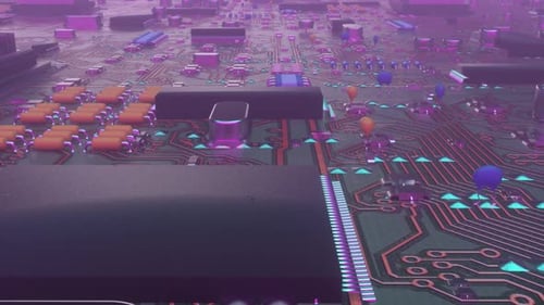 Closeup of Computer Motherboard