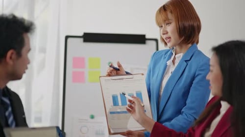 Business Presentation at Modern Workplace