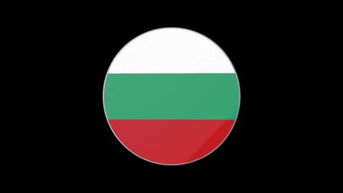Bulgaria Flag 3D Rotating Emblem Animation