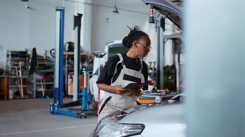 Mechanic Working in Professional Garage