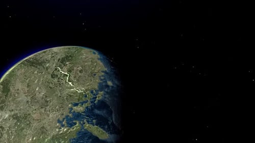 Animação de mapa da República Tcheca (Tchéquia)