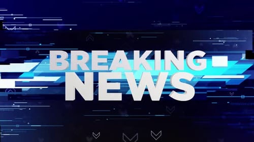 Broadcast News Transition Alpha channel Looped