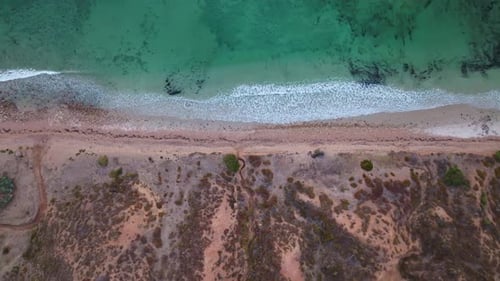 Luftaufnahme von Strand und Küste, Australien.