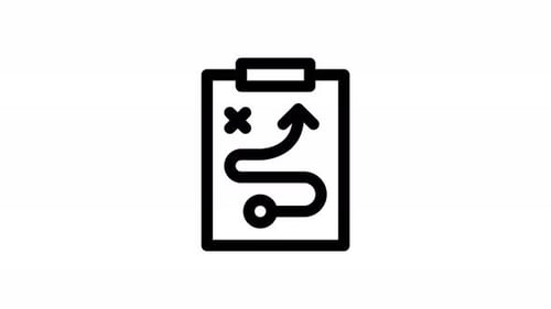 Minimalist Animated Clipboard Strategy Plan Icon