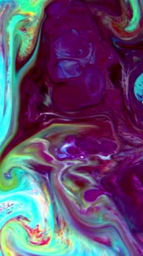 Abstract Fluid Art with Vibrant Colors