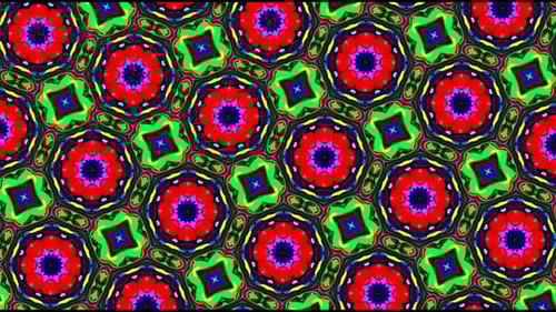 Vibrant Abstract Kaleidoscope Pattern Animation Background