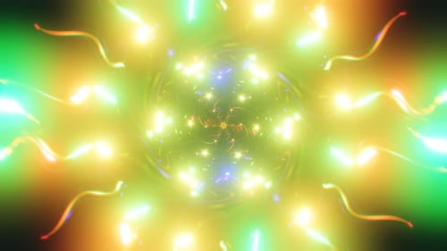 Abstract VJ Loop with Morphing Shapes and Strobe Light Patterns
