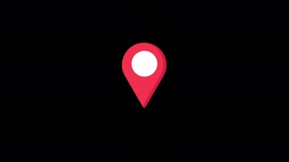 Animated Flat Design Location Pin Drop Icon, Backgrounds Motion ...