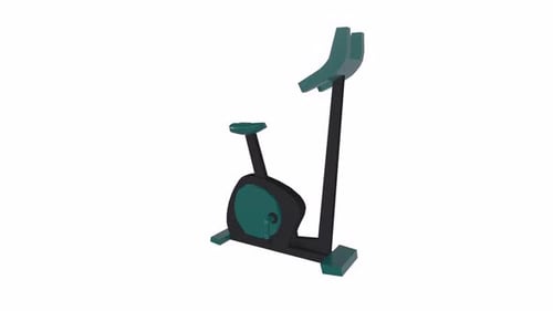 Hometrainer 3D-Objekt mit rotierender Schleife