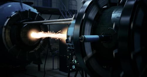 Sci-Fi Energy Core Industrial Machine Background