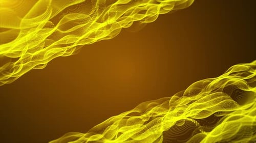 Abstract Golden Particle Fluid Waves Background