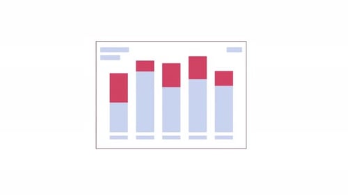 Accounting bar graph 2D object animation