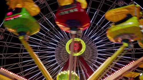 Amusement Park Fun Children Happy Times At Night 15