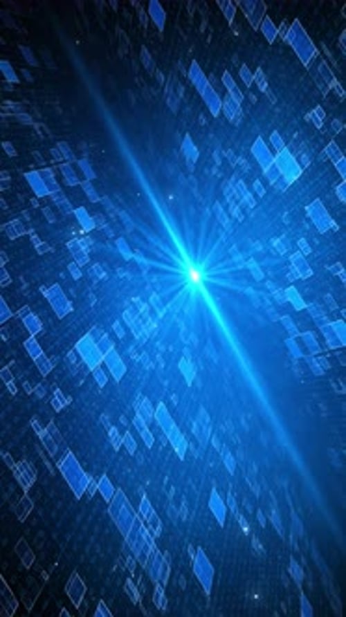 Digital Cyberspace with Particles Digital Data Network Connections High Speed Connection Big Data