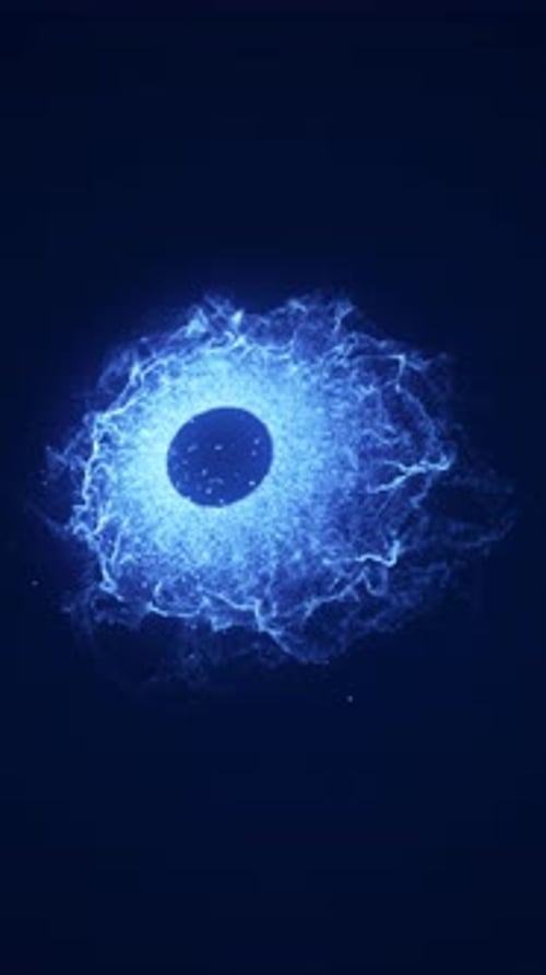 Dynamic Blue Particle Reveal Animation