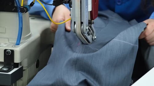Jeans Are Sewn At The Factory