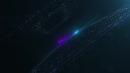 Futuristic Phishing Text Reveal in Digital Grid Tunnel