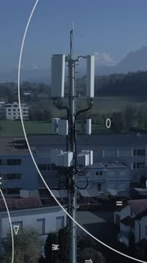 The Telecommunications Tower Situated in a Rural Area Serves Vital Communication Functions