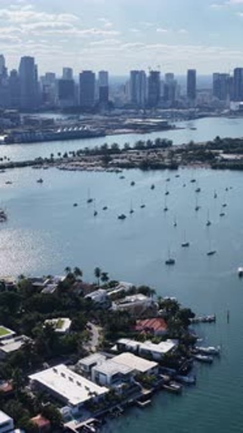 Miami Skyline At Miami In Florida United States.