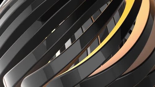 Modern 3D Abstract Rotating Geometric Sphere Background