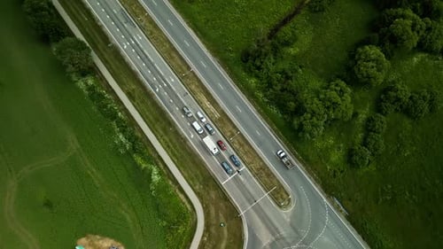 Studying Traffic at a Rural Road Intersection From Above Offers Insights Into Traffic Patterns and