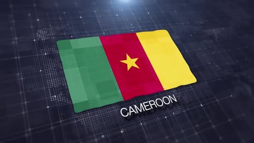 Cameroon Flag Displaying