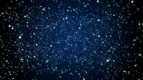 Natural Organic Dust Particles Floating On Black